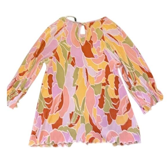 Halogen Pleated Floral Blouse 2X Retro Spring Top Y2K - Picture 3 of 10